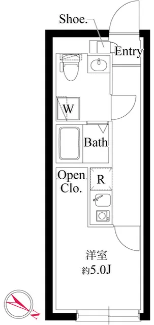 Le Coeur Shibuya Honmachi - Floor Plan - ["White"]