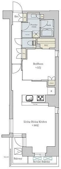 Residence Bunkyo Rikugien Front - Floor Plan - ["Diagram", "Technical drawing", "Plan"]