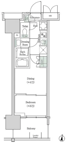 Brookside Residence Kiba - Floor Plan - []