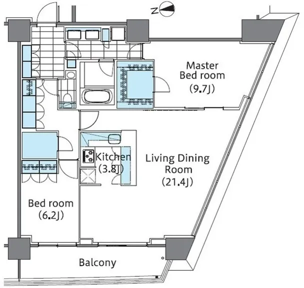Comforia Shinjuku East Side Tower - Floor Plan - ["Plan", "Diagram", "Schematic"]