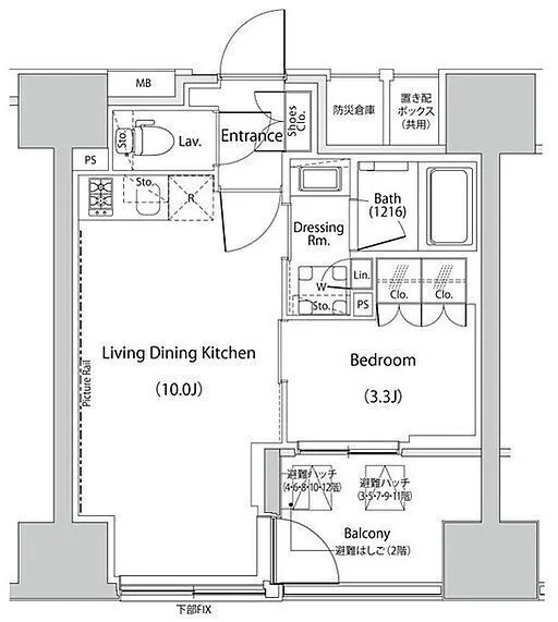 The Park Habio Ningyocho Residence - Floor Plan - ["White", "Diagram", "Plan"]