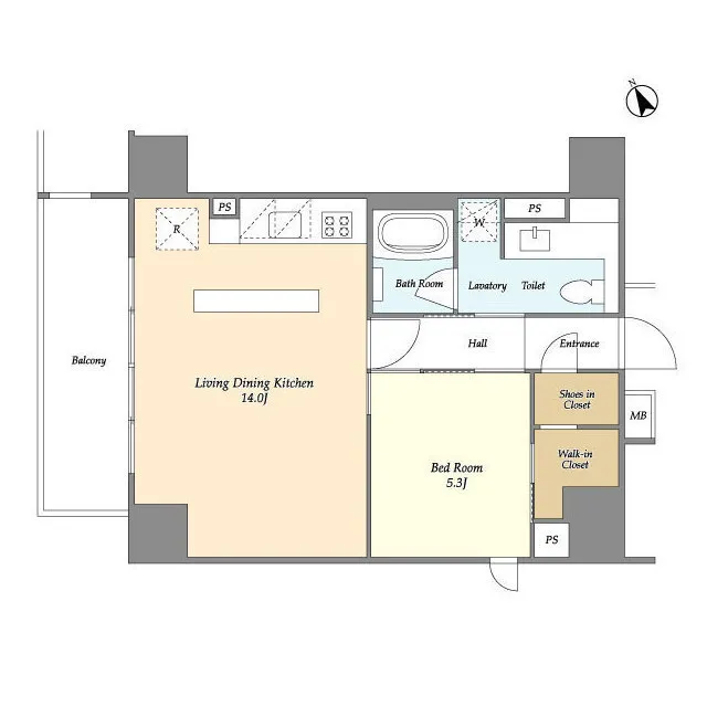 ASPRIME Hatchobori - Floor Plan - ["Rectangle", "Parallel", "Font"]