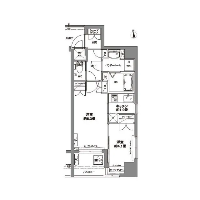 Comforia Shiba Park - Floor Plan - ["Rectangle", "Schematic", "Font"]