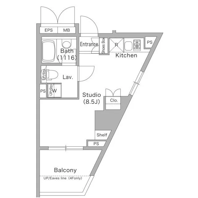 Comforia Bunkyo Kasuga - Floor Plan - ["Rectangle", "Slope", "Schematic"]