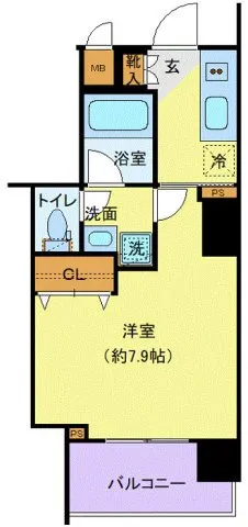 ZOOM East Kanda - Floor Plan - ["Apartment", "Tile Flooring", "Geraniums"]