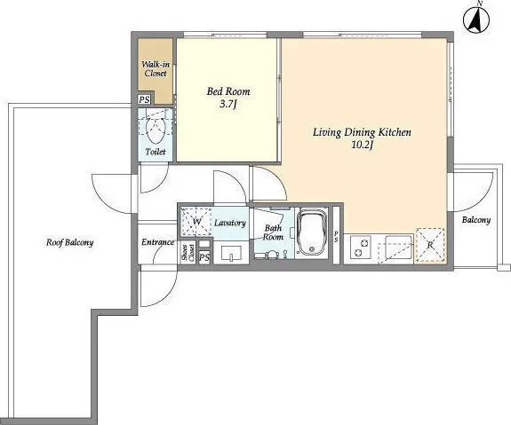 Well Square Hatsudai - Floor Plan - ["Rectangle", "Parallel", "Font"]
