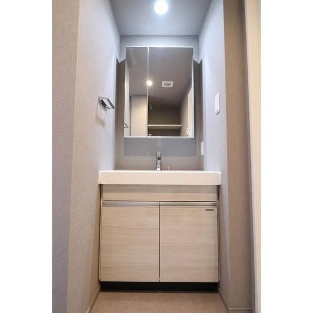 Comforia Monzennakacho South - Interior - ["Mirror", "Cabinetry", "Sink"]