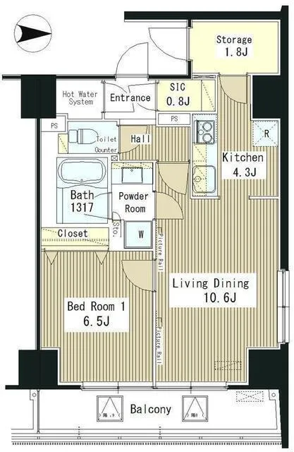 Grandeur Yoyogi-Ooyama - Floor Plan - ["Wood flooring", "Floor plan", "Plan"]