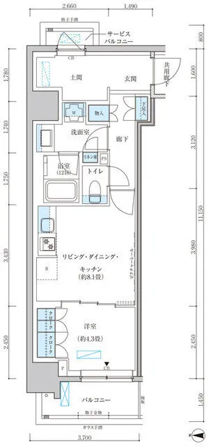 Park Axis Ikebukuro East - Floor Plan - ["White", "Diagram", "Plan"]