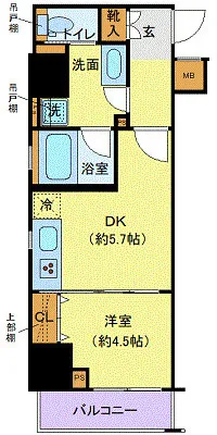 Claysia Akihabara Luxe Sweet - Floor Plan - ["Apartment", "Tile Flooring"]