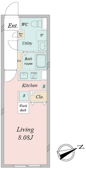 Live Flat Fudomae - Floor Plan - ["White"]
