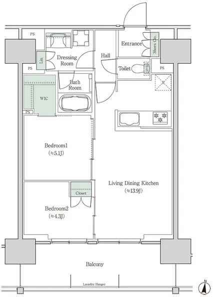 Brookside Residence Kiba - Floor Plan - ["White", "Diagram", "Plan"]