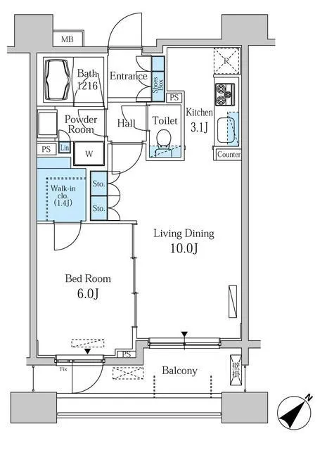 Park Axis Hatagaya - Floor Plan - ["Product", "Rectangle", "Font"]