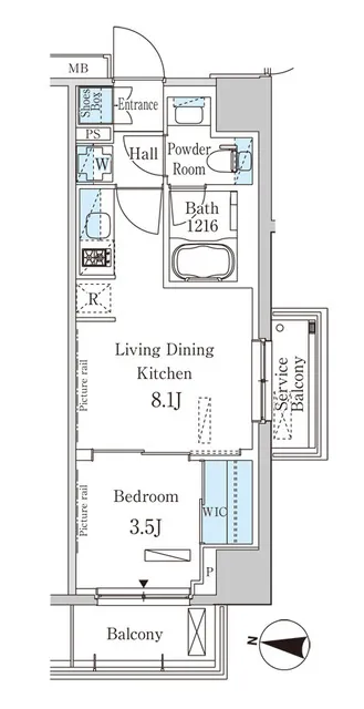 Park Axis Kiba Canal West - Floor Plan - ["Floor plan", "Plan", "Text"]