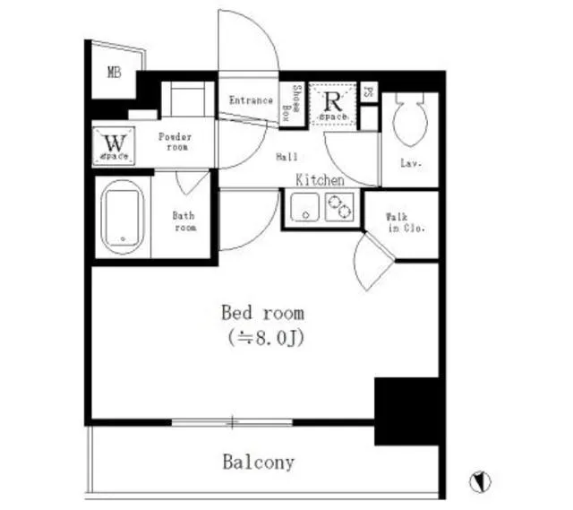 Park Cube Shinitabashi - Floor Plan - ["Rectangle", "Font", "Schematic"]
