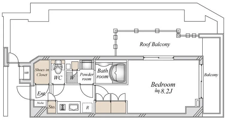 Reterras Magome - Floor Plan - ["White", "Diagram", "Technical drawing"]