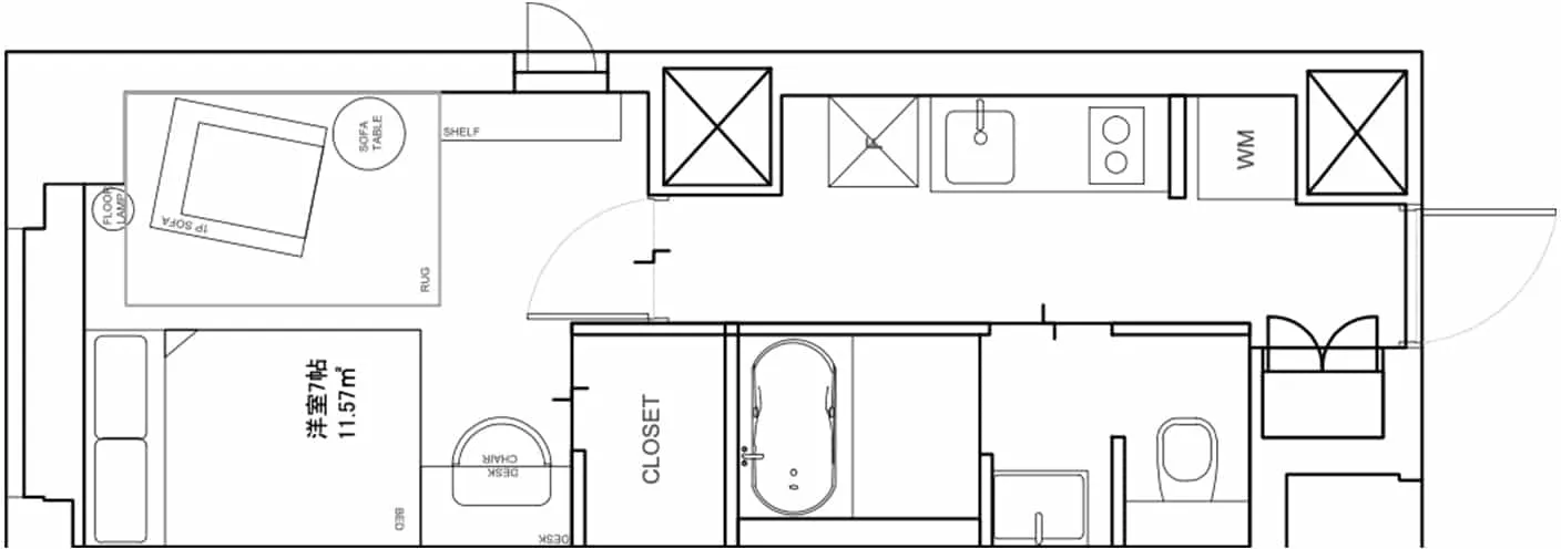 Hmlet Shinjuku Gyoenmae - Floor Plan - []