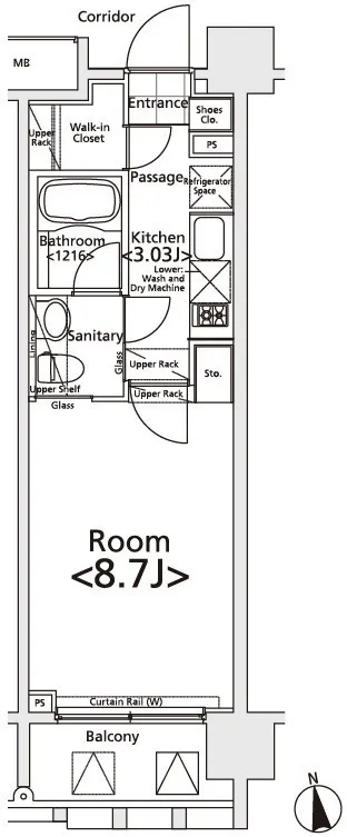 Primal Shinjuku Wakamatsucho - Floor Plan - []