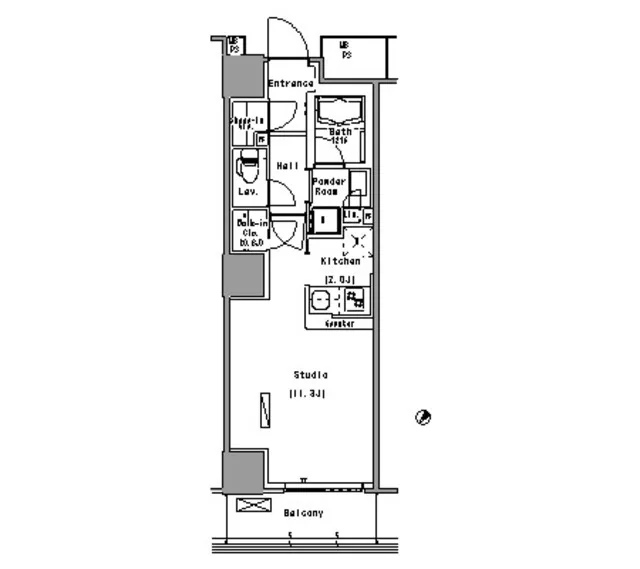 Park Axis Toyosu - Floor Plan - ["Rectangle", "Font", "Parallel"]