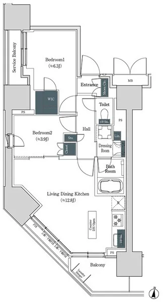 Brookside Residence Kiba - Floor Plan - ["Map", "Plan", "Diagram"]