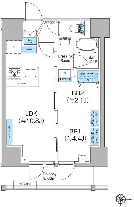 Crevia Rigze Kamata Nishi - Floor Plan - ["Floor plan"]