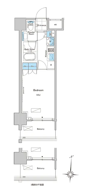 Lefon Progre Kiyosumi Shirakawa Premier - Floor Plan - ["Font", "Rectangle", "Parallel"]