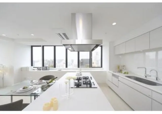Park Cube Meguro Tower - Design - ["Interior design", "Kitchen", "Flooring"]