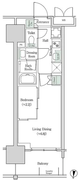 Brookside Residence Kiba - Floor Plan - []