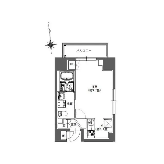 La Douceur Higashikanda - Floor Plan - ["Rectangle", "Parallel", "Font"]