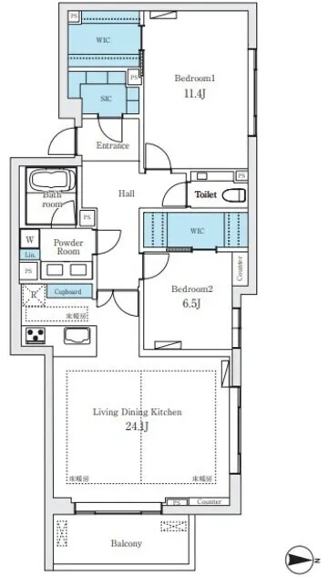 Lufit Yoyogi Oyama-cho - Floor Plan - ["Floor plan", "Diagram", "Plan"]