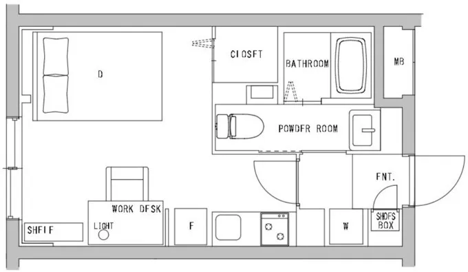 Hmlet Nishi-Shinjuku - Floor Plan - ["White", "Floor plan", "Diagram"]