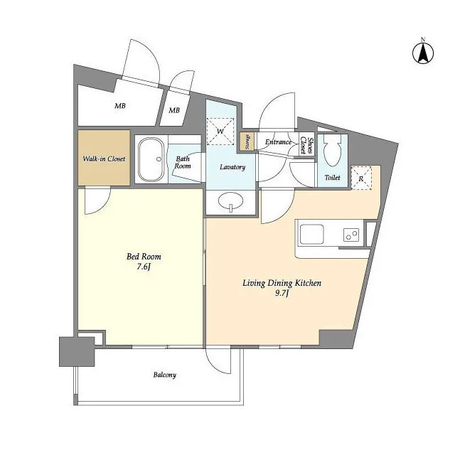 Orchid Residence Kagurazaka - Floor Plan - ["Rectangle", "Map", "Slope"]