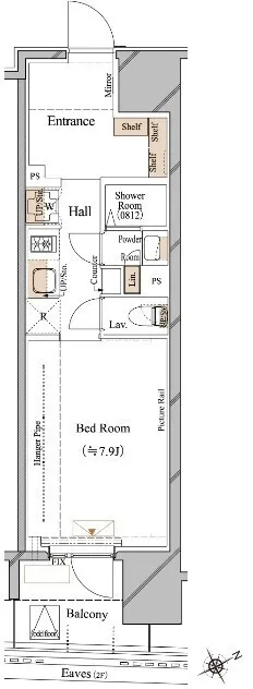 Blanciesta Asakusa Kuramae - Floor Plan - []