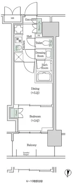 Brookside Residence Kiba - Floor Plan - []