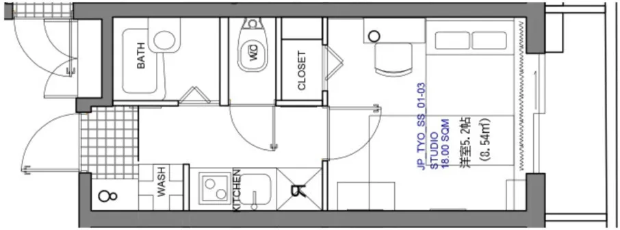 Hmlet Shibuya Shoto - Floor Plan - ["Plumbing fixture", "Floor plan"]
