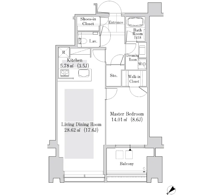 La Tour Shinjuku Garden - Floor Plan - ["Schematic", "Rectangle", "Slope"]
