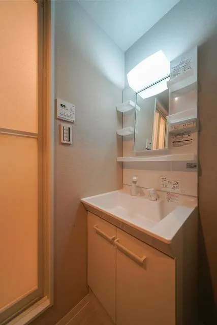 Urbanex Hacchobori - Interior - ["Mirror", "Tap", "Bathroom cabinet"]