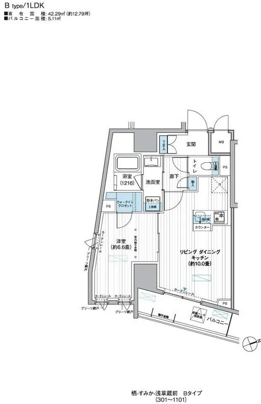 Residence - Asakusa Kuramae - Floor Plan - ["Plan", "Diagram", "Map"]