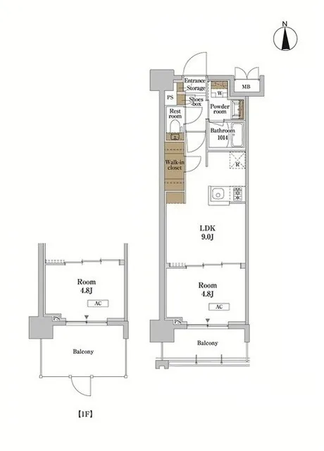 RJR Precia Kamata - Floor Plan - ["Diagram", "Wood flooring"]