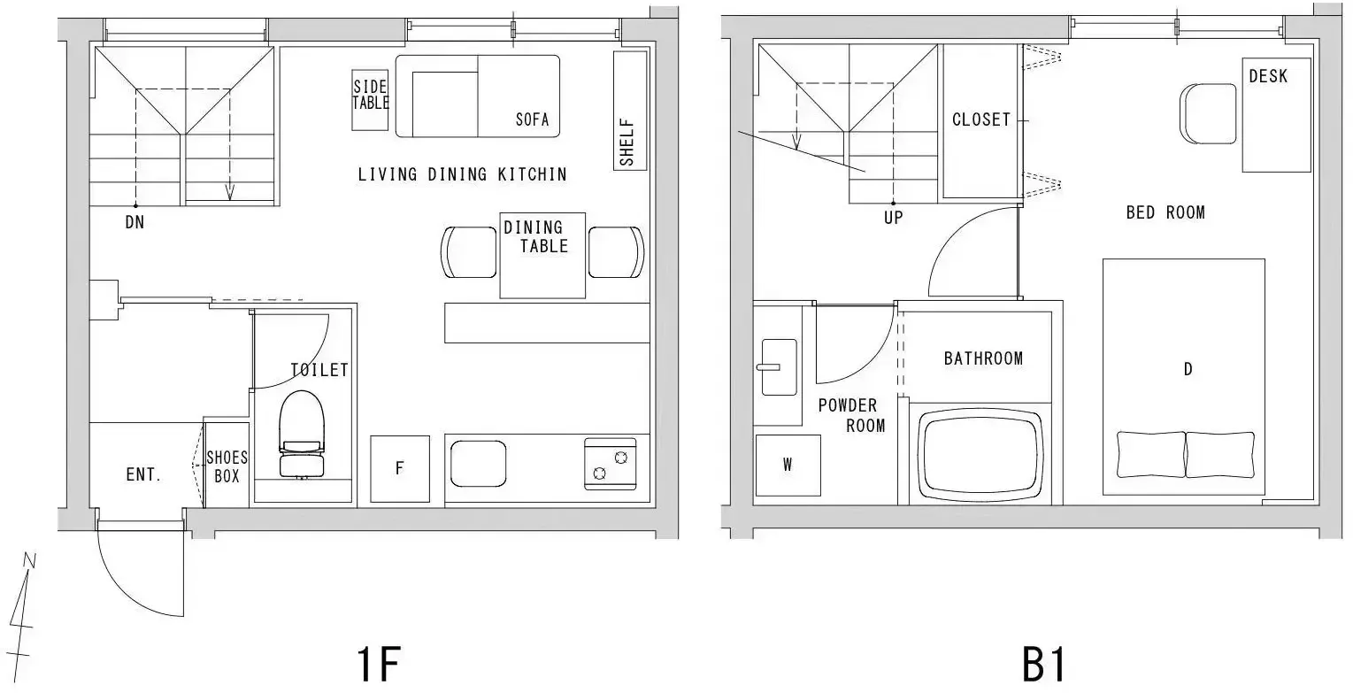 Hmlet Shinjuku Wakamatsucho - Floor Plan - ["White", "Plan", "Diagram"]