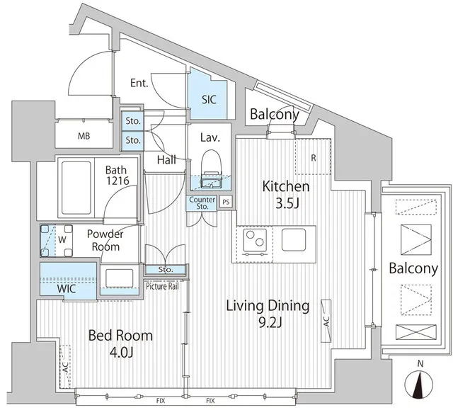 Grand Ciel Minami Aoyama - Floor Plan - ["Slope", "Rectangle", "Schematic"]