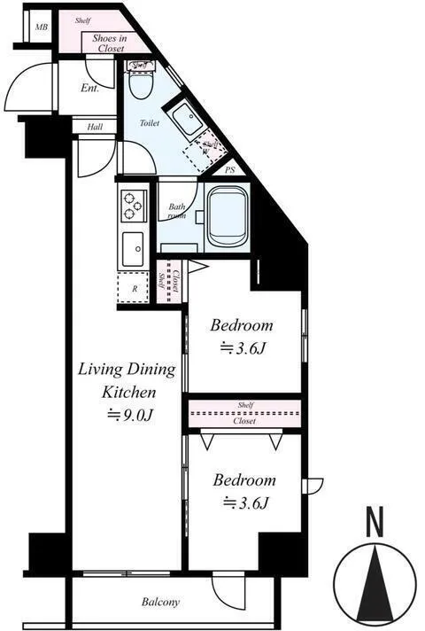 Timone Asakusa Riva - Floor Plan - ["Plan", "Diagram", "Schematic"]