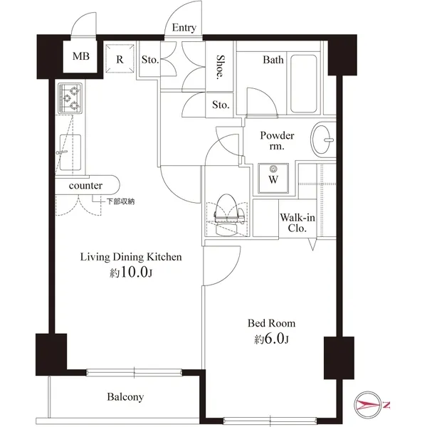 Plaille Hamamatsucho - Floor Plan - ["Rectangle", "Font", "Schematic"]