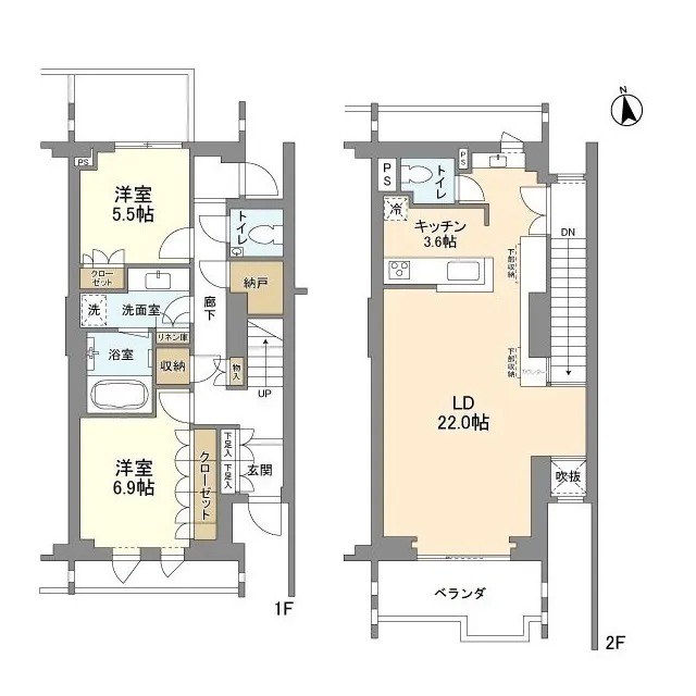 Seta No Mori Garden & Terrace Building B - Floor Plan - ["Schematic", "Rectangle", "Parallel"]