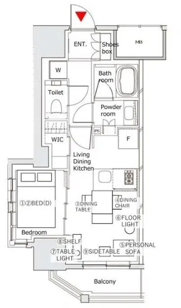 Hmlet Temma doshin - Floor Plan - ["Diagram", "Technical drawing", "Plan"]