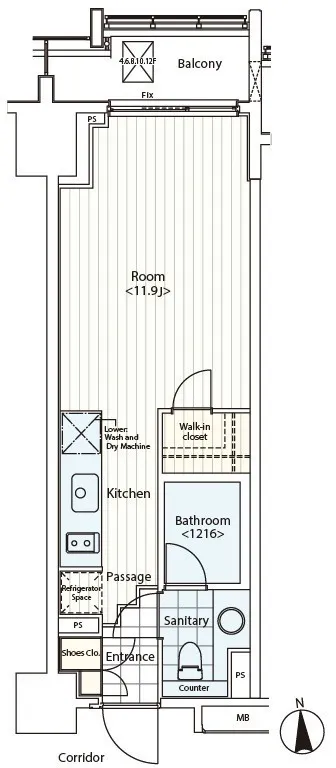 Castalia Azabujuban Ⅱ  - Floor Plan - ["Diagram", "Technical drawing"]