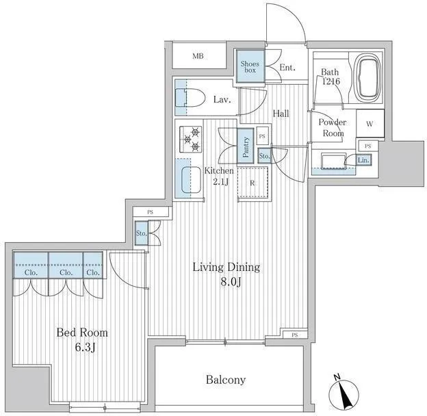 Qualia Chiyoda Ochanomizu - Floor Plan - ["Wood flooring", "Floor plan", "Plan"]