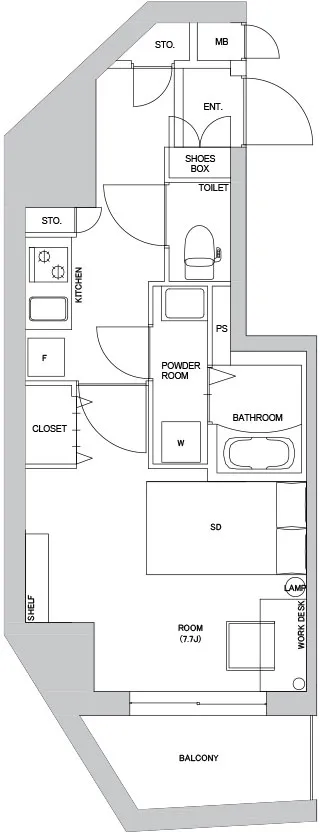 Hmlet Higashi-Shinjuku - Floor Plan - []