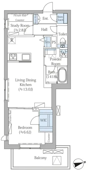 The Place Nakano Momozono - Floor Plan - ["Diagram", "Technical drawing", "Floor plan"]