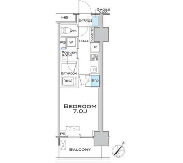 MFPR Court Musashi-Koyama - Floor Plan - ["Rectangle", "Slope", "Parallel"]